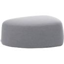Gestoffeerd meubilair Leyform GOGO Pouf, medium, ovaal, B 980 x D 910 x H 390 mm, met glijders, stoffen bekleding, grijs