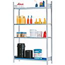 Gevaarlijke stoffen stelling asecos REG 1364, B 1360 x D 640 x H 2000 mm, met opvangbak van 40 l en 3 stalen legborden