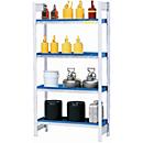 Gevaarlijke stoffen stelling asecos RWW 1044, B 1060 x D 440 x H 2000 mm, met 4 legborden van 20 l van gelakt staal