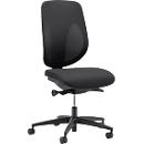 Giroflex Bürostuhl 353, ohne Armlehnen, Auto-Synchronmechanik, Muldensitz, 3D-Netz-Rückenlehne, schwarz/schwarz