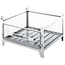 Gitterbehälter Schäfer Shop Select, mit herausnehmbarer Längswand, L 1000 x B 800 x H 525 mm, feuerverzinkt, Traglast bis 1000 kg