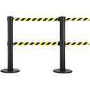 GLA 89 boundary post, double tape, 9 m long each, 3 attachment possibilities, black/yellow