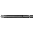 Glas-/tegeltandboor QuickBit® Ceramic Master D.4,0 mm, totale lengte 60 mm