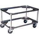Gmoehling Fahrgestell für Transportkästen Typ 4, bis 200 kg, Lenk- und Bockrollen, Vollgummi-Räder, L 724 x B 459 x H 440 mm, Stahl verzinkt