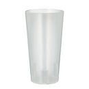 Gobelet Papstar, réutilisable, 0,4 l, Ø 75 mm, avec trait de remplissage &amp; arête d'empilage, incassable, adapté au lave-vaisselle, r, PP, translucide, 10 pièces