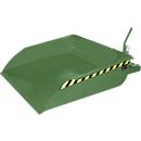 Godet pour chariot élévateur Bauer BSI 50, déverrouillage par câble, L 1810 × l 1330 × H 710 mm, 0,5 m³, jusqu'à 750 kg, acier peint, vert réséda