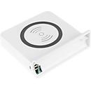 Good Connections draadloze lader, Qi-enabled, vermogen 15 W, voor USB desktop snellaadstation met 110 W, aansluiting aan linkerzijde, wit