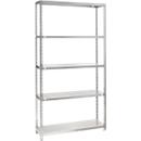 Grund-Schraubregal WR, 5 Fachböden, B 1000 x T 300 x H 2000 mm