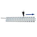 Guide câbles Classic - avec dalle de plancher - L 1250 mm- argent