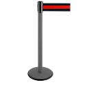 Gurtpfosten GLA 29, anthrazit, Gurt schwarz/rot