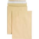 Gusset envelopes, 20 mm, adhesive, DIN C4, 100 pieces, natron brown