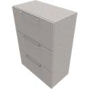 Hängeregisterschrank SOLUS PLAY, 3 Ordnerhöhen, B 800 x T 440 x H 1122 mm, Ceramic grey
