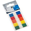 Haftnotizen INFO FLAGS, Z-Faltung, beschreibbar, selbstklebend, ablösbar, lösungsmittelfrei, 180 Blatt ohne Spender, B 43 x H 12,5 mm, farbsortiert
