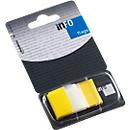 Haftnotizen INFO FLAGS, Z-Faltung, beschreibbar, selbstklebend, ablösbar, lösungsmittelfrei, 50 Blatt mit Spender, B 43 x H 25 mm, gelb-transparent