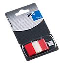 Haftnotizen INFO FLAGS, Z-Faltung, beschreibbar, selbstklebend, ablösbar, lösungsmittelfrei, 50 Blatt mit Spender, B 43 x H 25 mm, rot-transparent