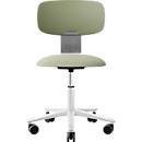 HÅG Tion 2140 Bürostuhl, HÅG inBalance®, höhenverstellbar 408 - 542 mm, neigbar, gepolsterter Sitz, Universalrollen, graugrün/weiss, ohne Armlehnen