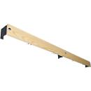 Hakenlijst voor kleedkamerbanksysteem, 1500 mm lang, hout, antraciet