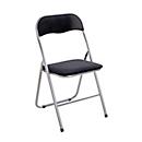 HAKU klapstoel, zonder armleuningen, bekleding zitting en rugleuning, bekleding zwart fluweel, B 450 x D 450 x H 810 mm, zwart staal, 6 stuks