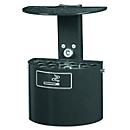 Half round ashtray with roof, anthracite