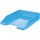 HAN Classic filing basket, for A4/C4 format, with labeling field, stackable, W 255 x D 348 x H 65 mm, plastic, light blue, 10 pieces 