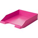 HAN Classic filing basket, for A4/C4 format, with labeling field, stackable, W 255 x D 348 x H 65 mm, plastic, pink, 10 pieces 