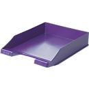 HAN Classic filing basket, for A4/C4 format, with labeling field, stackable, W 255 x D 348 x H 65 mm, plastic, purple, 10 pieces 