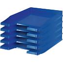 HAN Filing basket, DIN C4, plastic, 5 pieces, blue