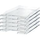 HAN Filing basket, DIN C4, plastic, 5 pieces, crystal clear