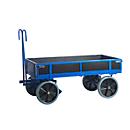 Handtrekwagen, met boorden, massief rubber, 1160 x 760 mm