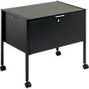 Hanging file trolley, lockable lid, without hanging file, black