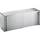 Hangkast, rvs, met schuifdeuren, B 1400 mm