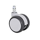 Hard floor castors, for office chair NowyStyl WithMe, gray, 5 pcs.