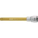 HAZET-bus 990LG-10, inwendige meervoudige tand M10, TiN-coating, aandrijving 1/2 inch, L 100 mm