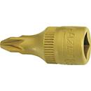 HAZET dopsleutel 8507, 1/4 inch PZ3, L 28 mm, CV-staal, TIN-gecoat, ISO 8764-1
