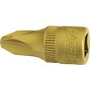 HAZET Steckschlüsseleinsatz 8506, 1/4 Zoll PH3, L 28 mm, CV-Stahl, TIN-beschichtet, ISO 8764-1