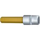 HAZET Steckschlüsseleinsatz 986L-14, 1/2 Zoll Antrieb, SW 14 mm, Innen-6-kant, TIN-beschichtet, L 100 mm, DIN 7422