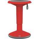 Height adjustable stool UPis1, Ø 330 x H 450 - 630 mm, red