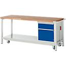 Height-adjustable workbench 8152, W 2000 x D 700 x H 880 mm