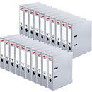 herlitz ordner maX.file protect, A4, rugbreedte 80 mm, 20 stuks, grijs