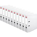herlitz Ordner maX.file protect plus, DIN A4, Rückenbreite 80 mm, 10 Stück, weiß