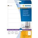 Herma ordneretiketten A4, 192 mm lang, permanent hechtend/bedrukbaar, 175 stuks, wit