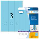 Herma ordneretiketten A4, 297 x 61 mm, permanent hechtend/bedrukbaar, 60 stuks, blauw
