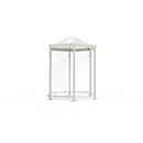 Hexagonal smoking pavilion model Paris (without side walls), traffic white RAL 9016