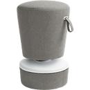 High/low stool NICK, height-adjustable 570 - 900 mm, grey