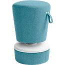 High/low stool NICK, height adjustable 570 - 900 mm, light blue