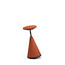 High stool giroflex 10, upholstered, seat height 640-810 mm, orange