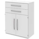 Highboard BARI, 3 HC, 2 tiroirs, 2 portes, 1 étagère, l. 819 x P 430 x H 1117 mm, blanc