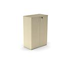 Hinged door cabinet BEXXSTAR, 3 file heights, wooden doors, H 1155 mm, maple decor