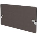 Hintertisch-Akustiktrennwand Omit Wall inkl. Adapter, 30 mm stark, B 1200 x H 600 mm, dunkelgrau