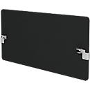 Hintertisch-Akustiktrennwand Omit Wall inkl. Adapter, 30 mm stark, B 2000 x H 600 mm, schwarz